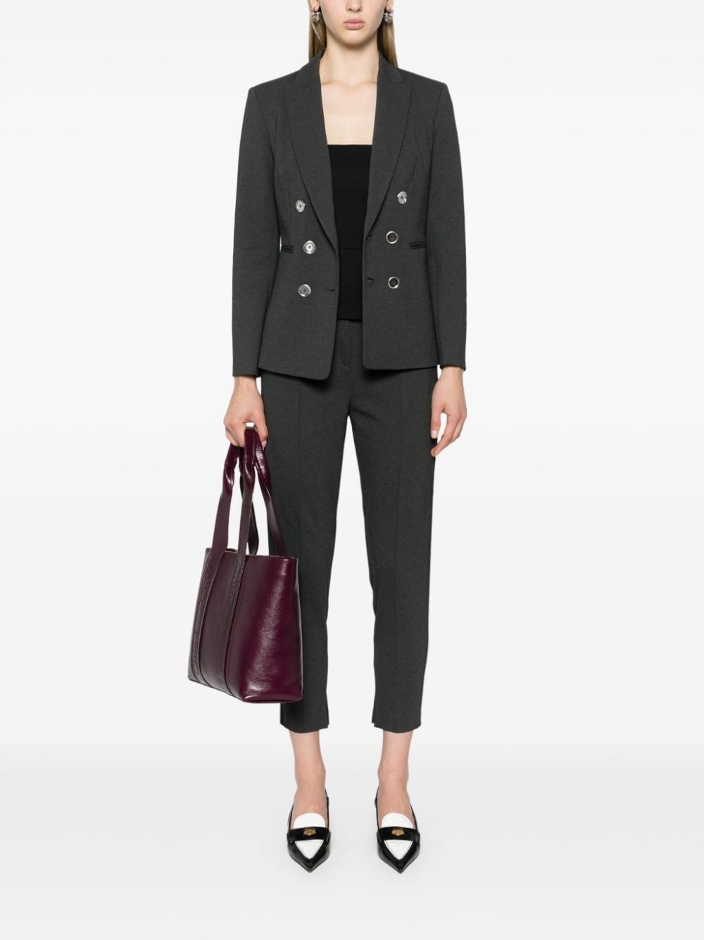 slim-cut cropped trousers - 2