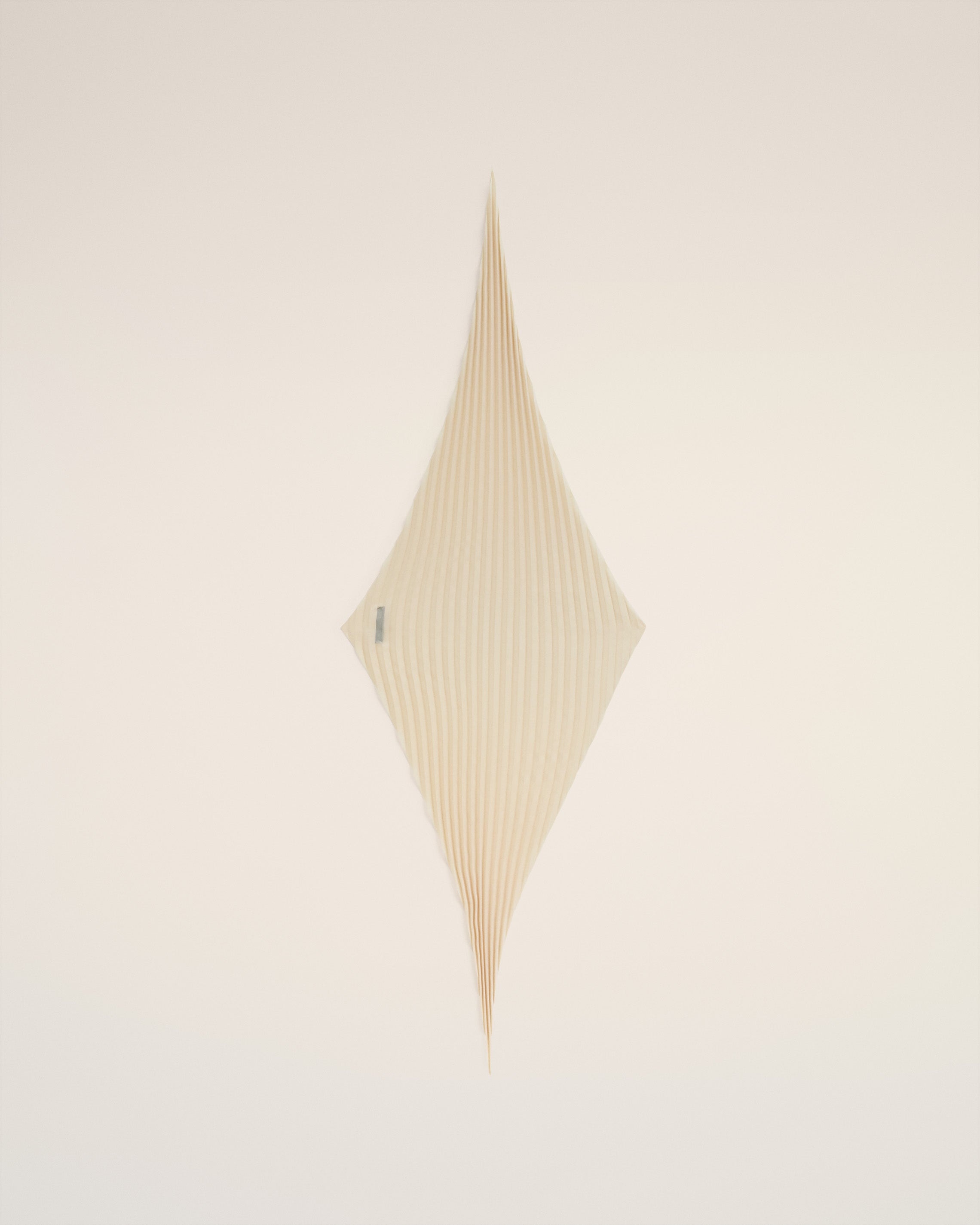 BEIGE PLEATED DIAMOND SHAPED SCARF - 3
