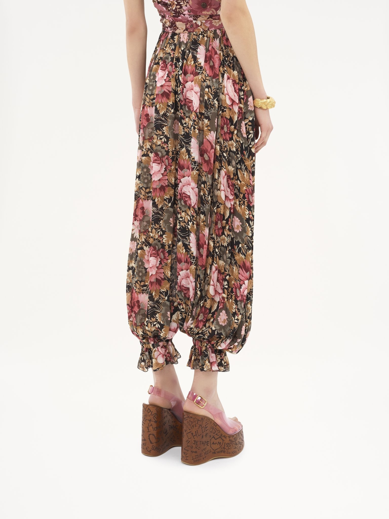 FLUID PLEATED PANTS IN SILK CHARMEUSE - 6