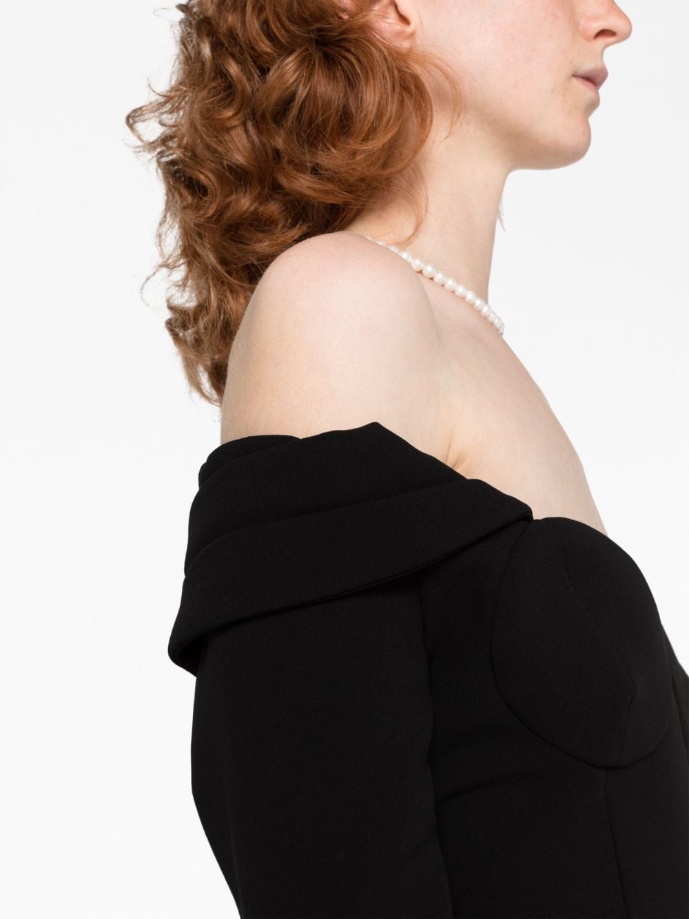 off-shoulder sweetheart-neck minidress - 3