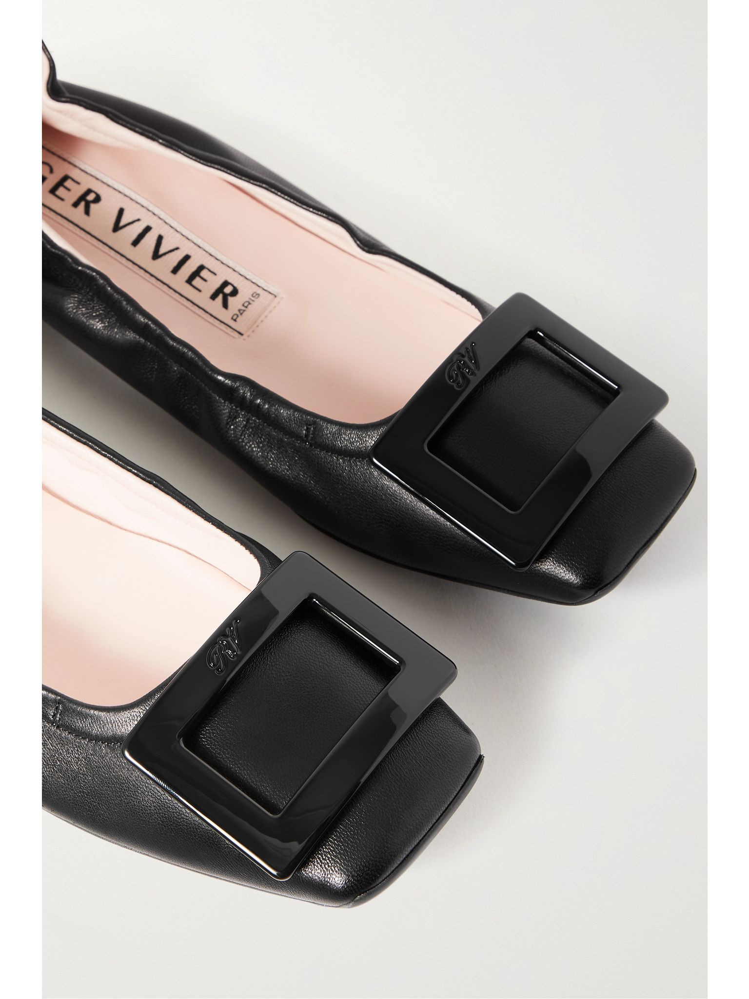 Viv Pockette leather ballet flats Black - 4