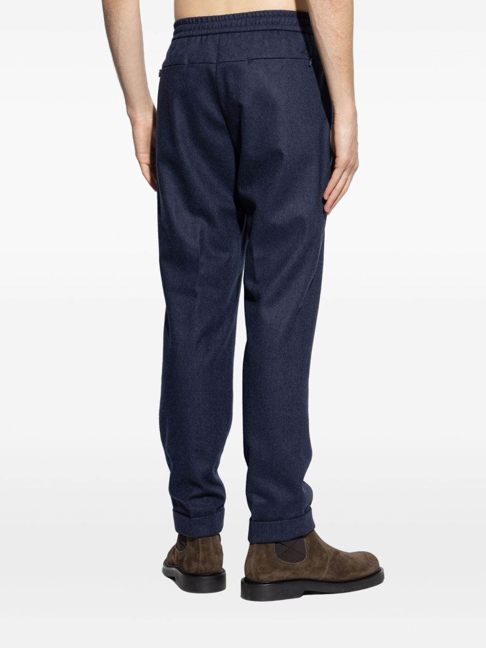 wool blend straight-leg trousers - 4