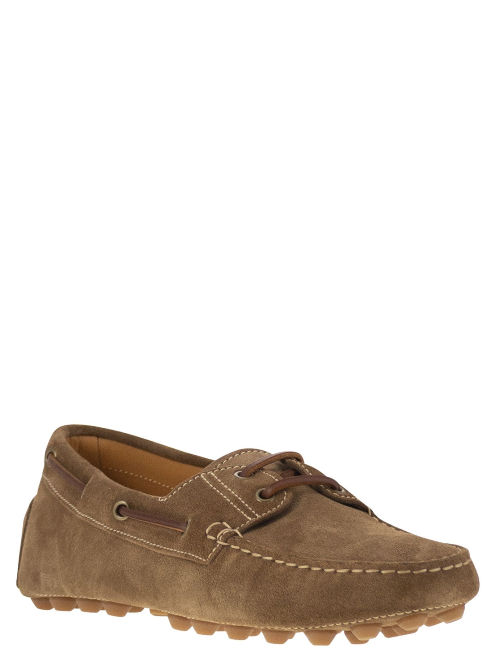 Tod's Men Rubber Bubble Suede Boat - 2