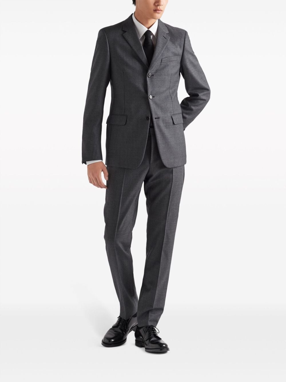 single-breasted wool suit - 2