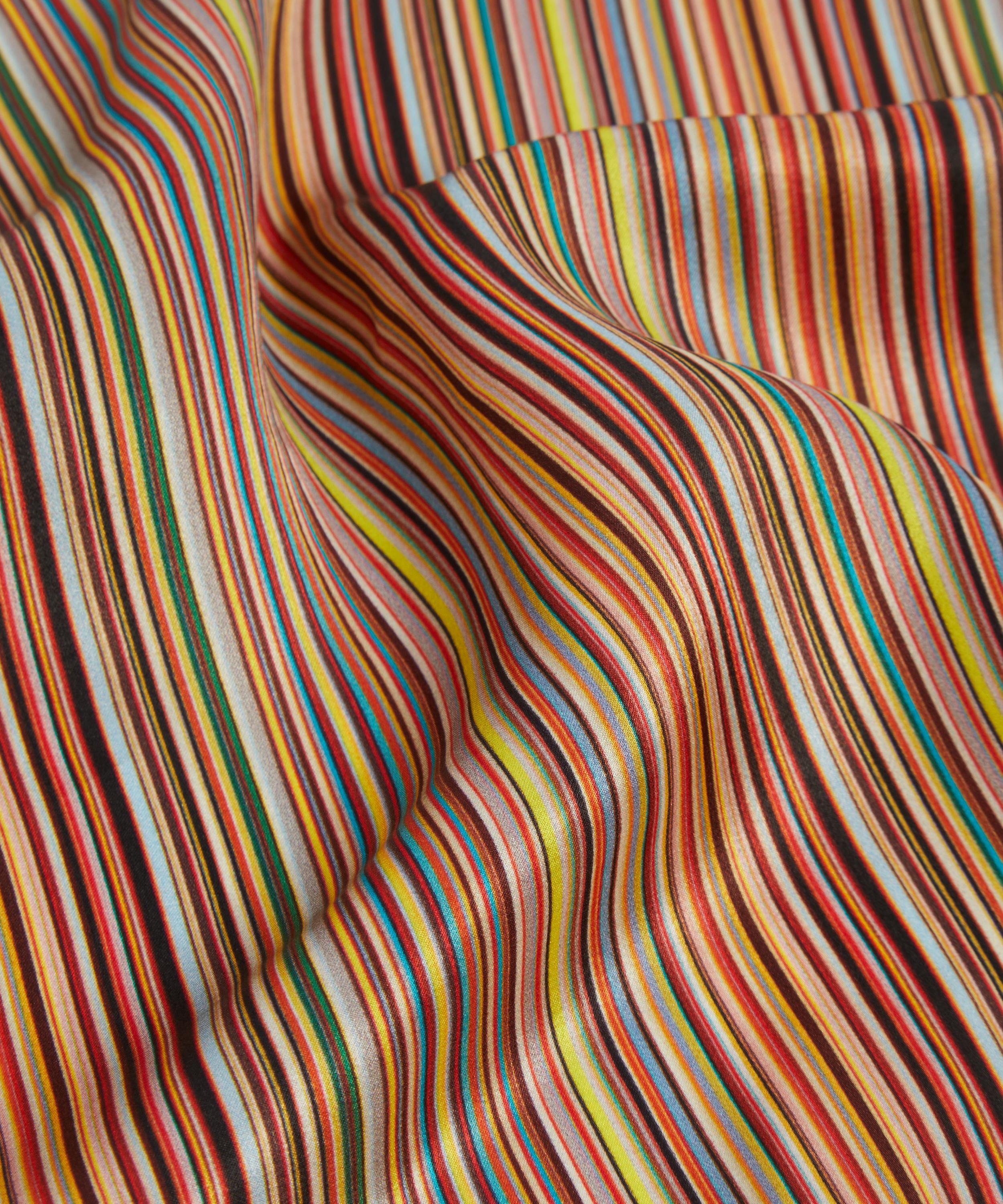 Signature Stripe Silk Pocket Square - 4