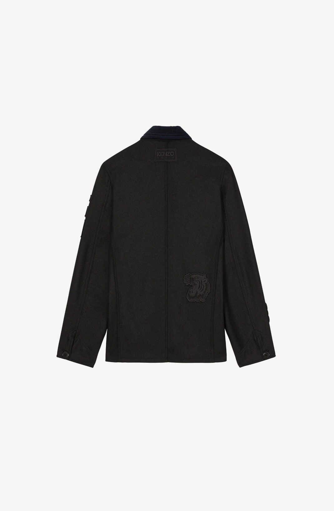 Wool workwear jacket with badges - 2