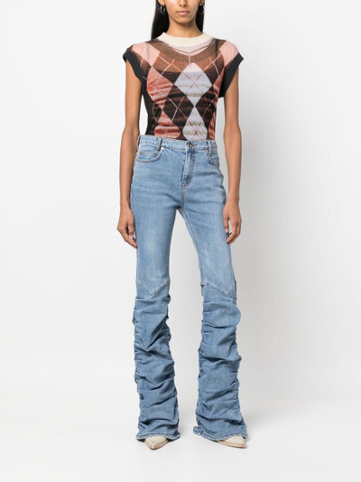 Andersson Bell Mahina ruched flared jeans outlook