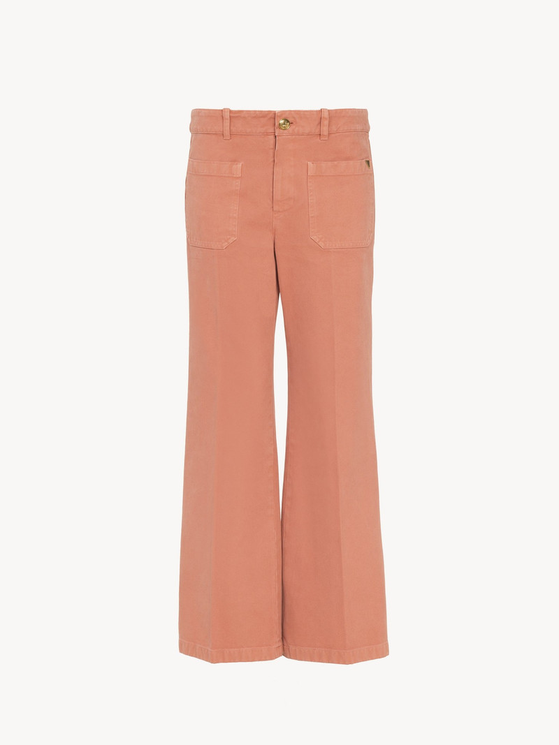 Chloé CROPPED BOOTCUT PANTS IN COTTON VELVET outlook