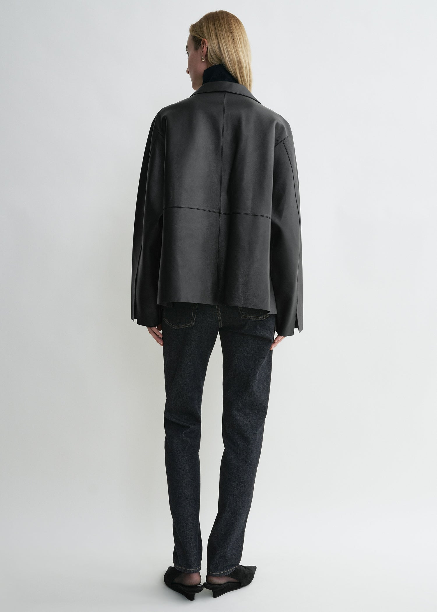 Army leather jacket black - 4