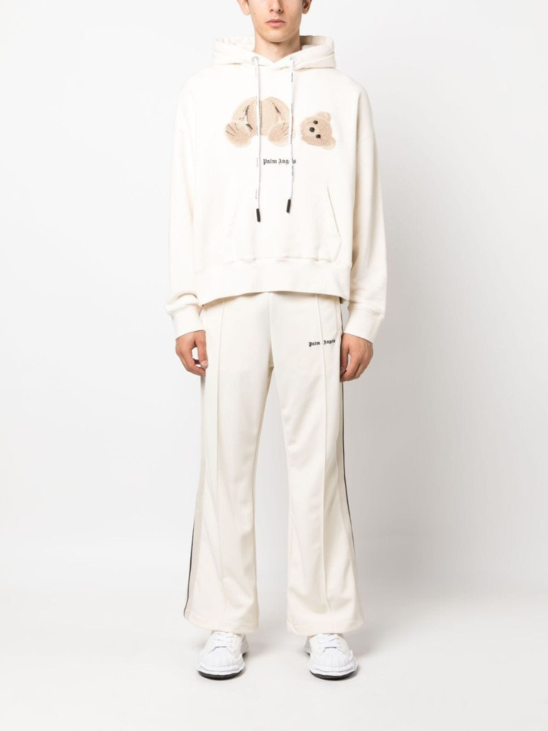 Palm Angels logo-embroidered flared track pants outlook