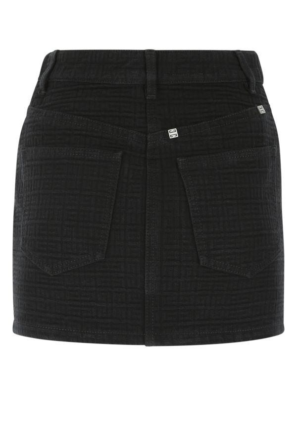 Givenchy Woman Black Denim Mini Skirt - 2