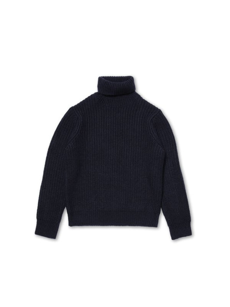 August Chunky Rollneck Knit Navy 1