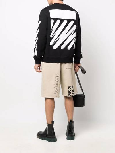 Off-White Arrows abstract print track shorts outlook