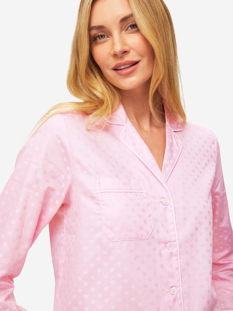 Women's Pyjamas Kate 7 Cotton Jacquard Pink - 6