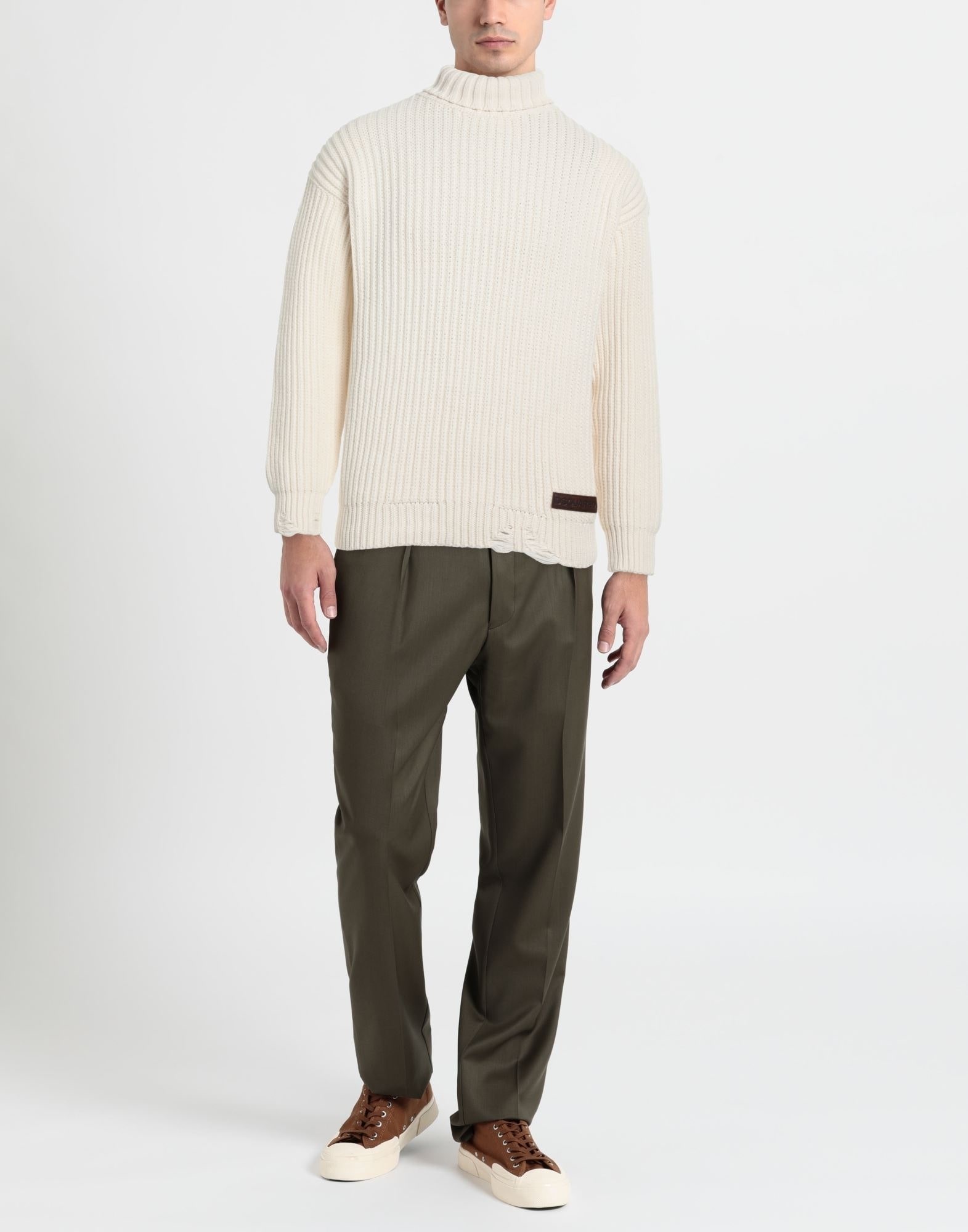 White Men's Turtleneck - 2