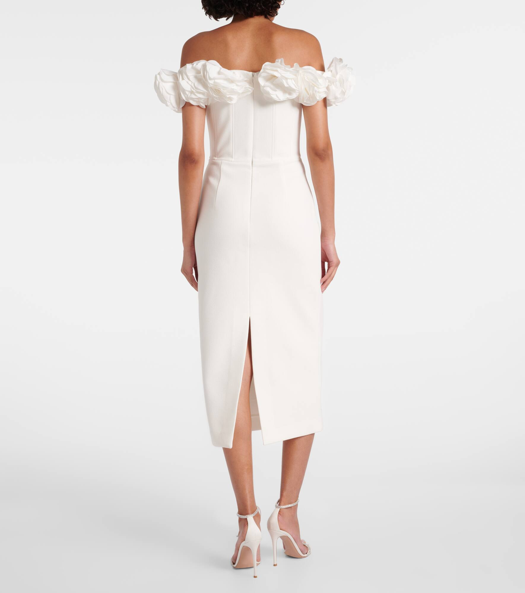 Bridal off-shoulder minidress - 3