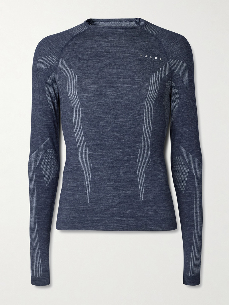 Printed Virgin Wool-Blend Ski Base Layer 1