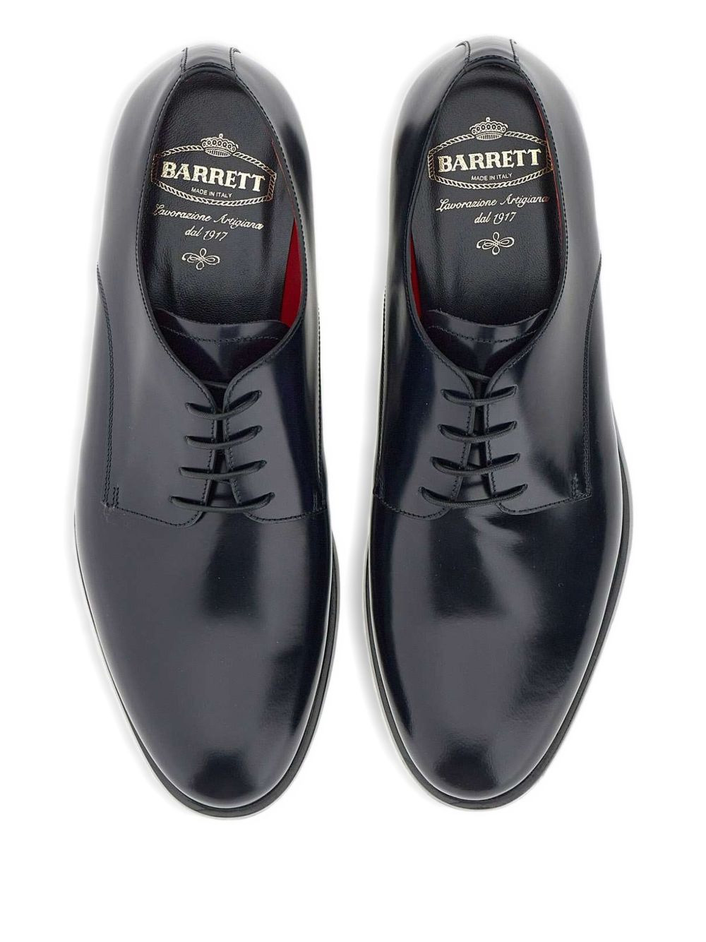 leather lace-up derby shoes - 5