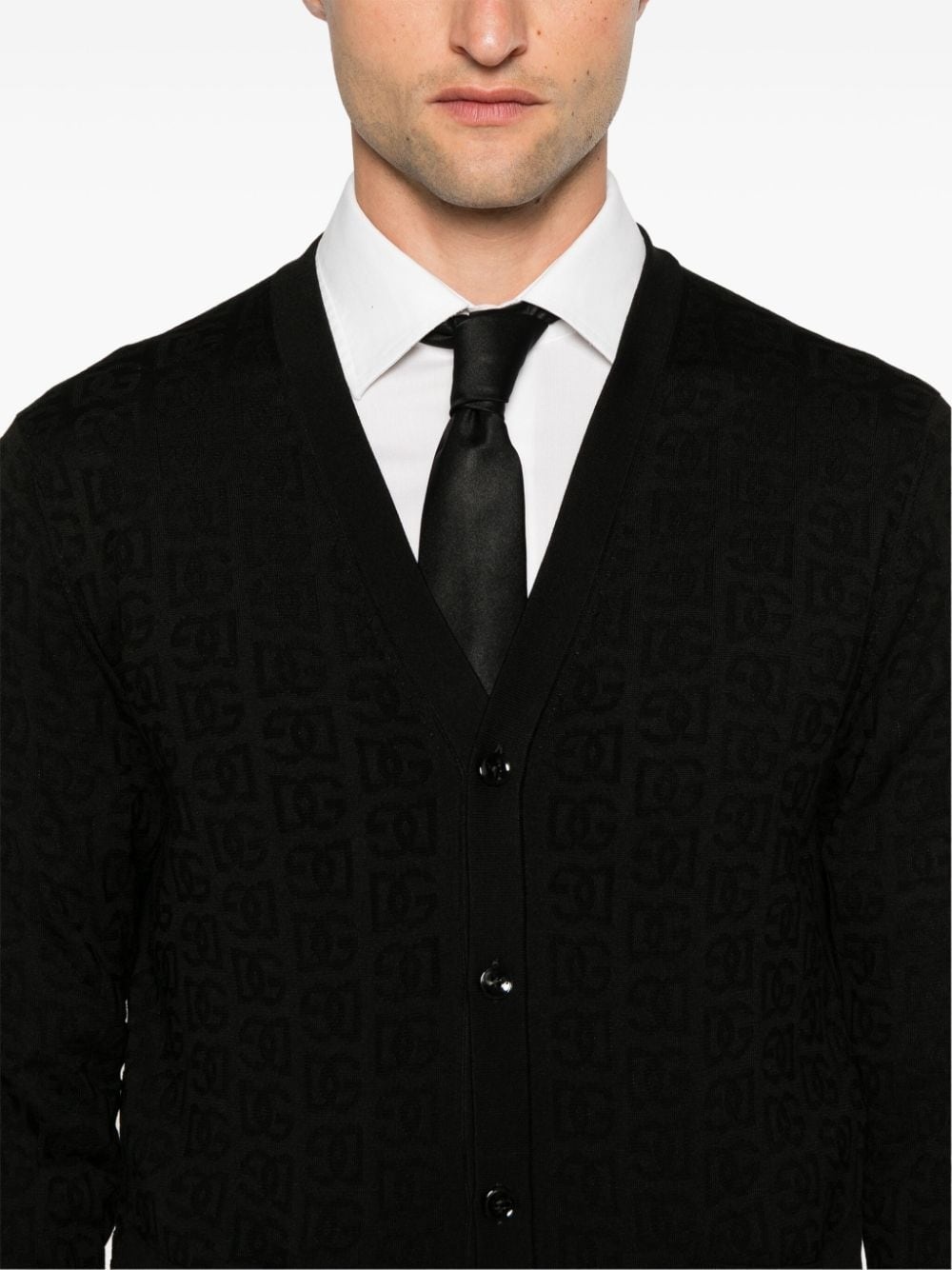 monogram-jacquard cardigan - 5