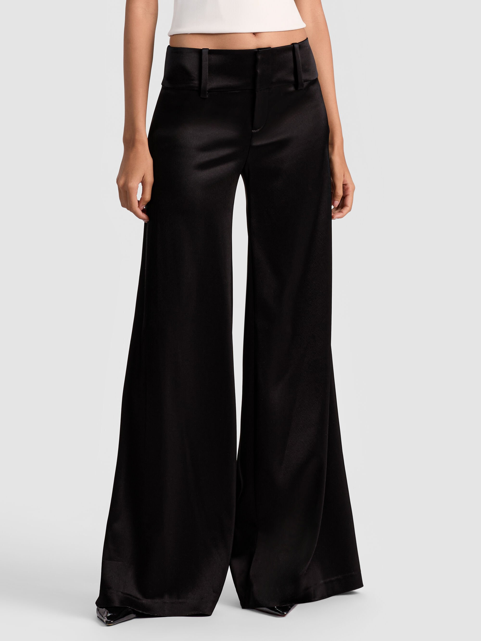 OLIVIA SATIN WIDE LEG PANT - 2