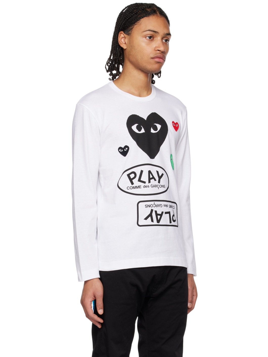 White Multi Heart Long Sleeve T-Shirt - 2