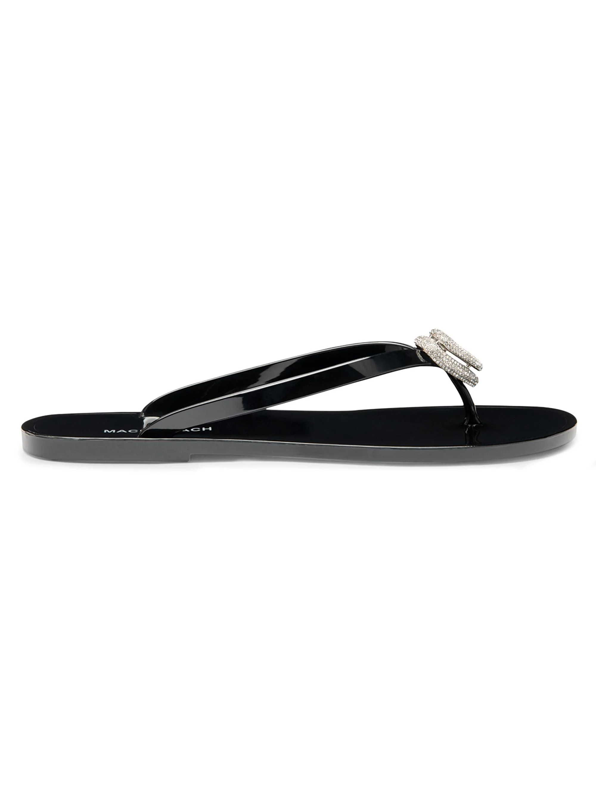 Women's Double Heart Crystal-Embellished Sandals - Black - 1