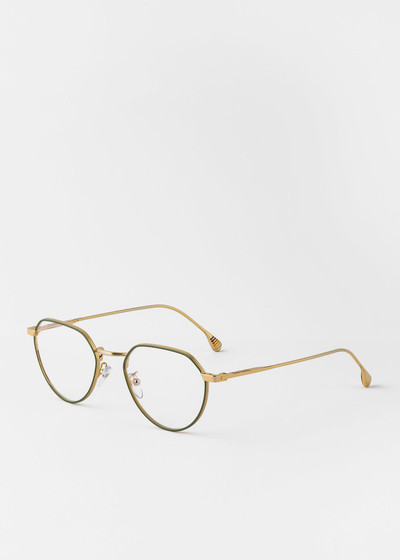 Paul Smith Gold & Green 'Fisher' Spectacles outlook