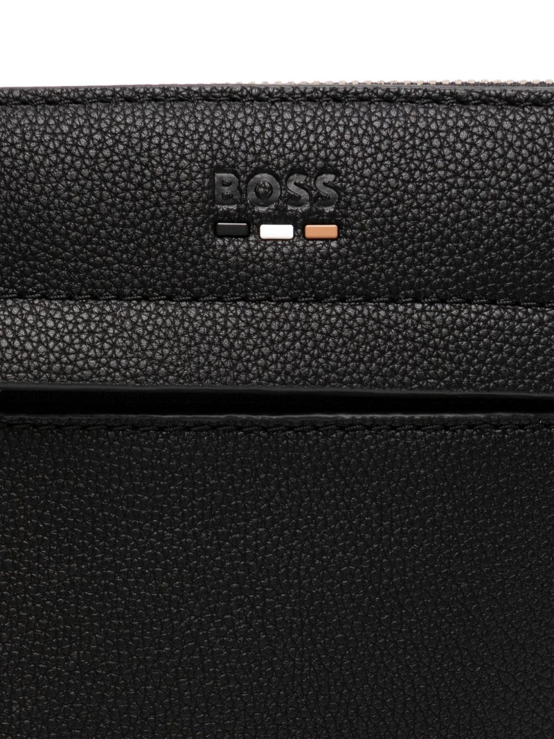 logo-debossed messenger bag 4