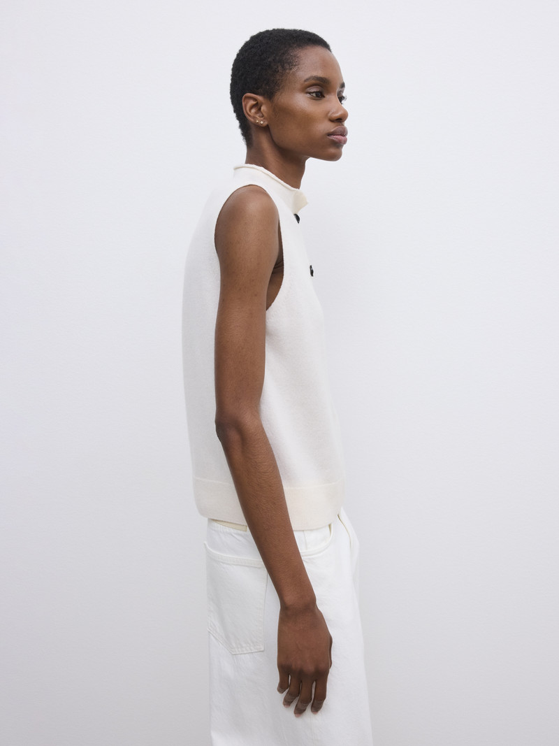 Sleeveless Knit top cashmere blend 5