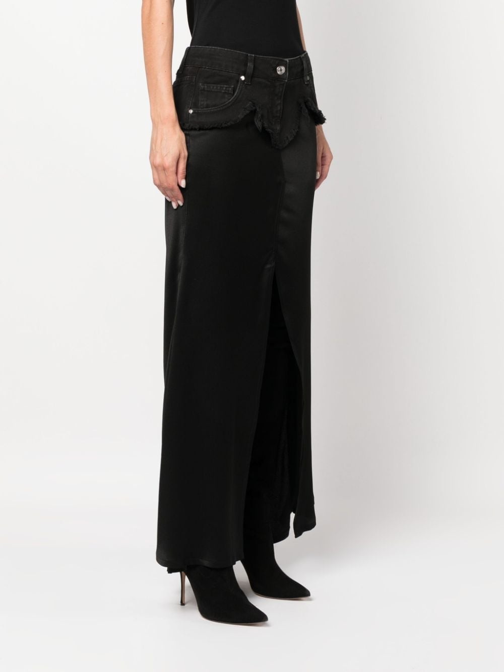 layered detail ankle-length skirt - 3