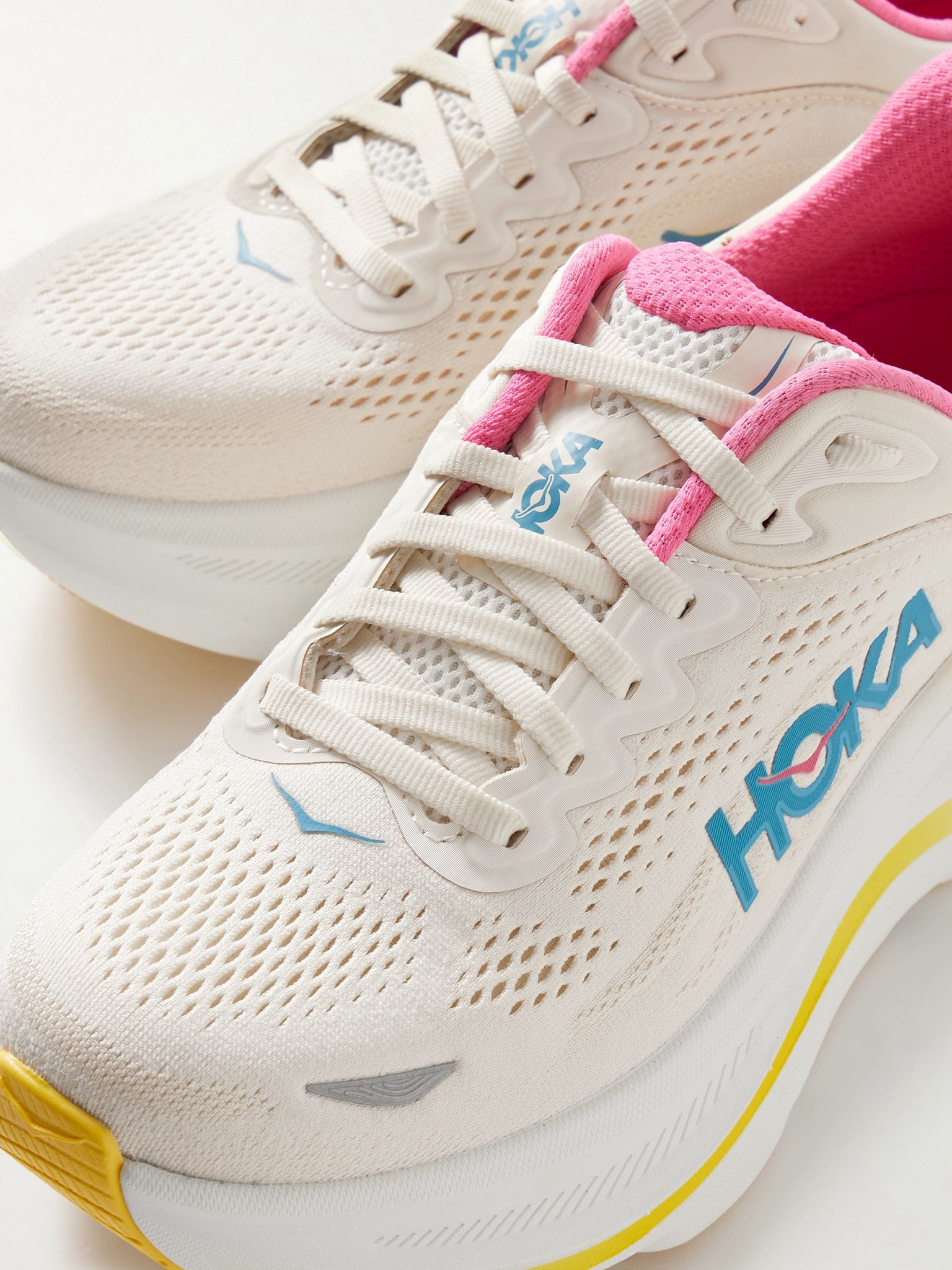 Bondi 9 rubber-trimmed mesh sneakers Off-white - 4
