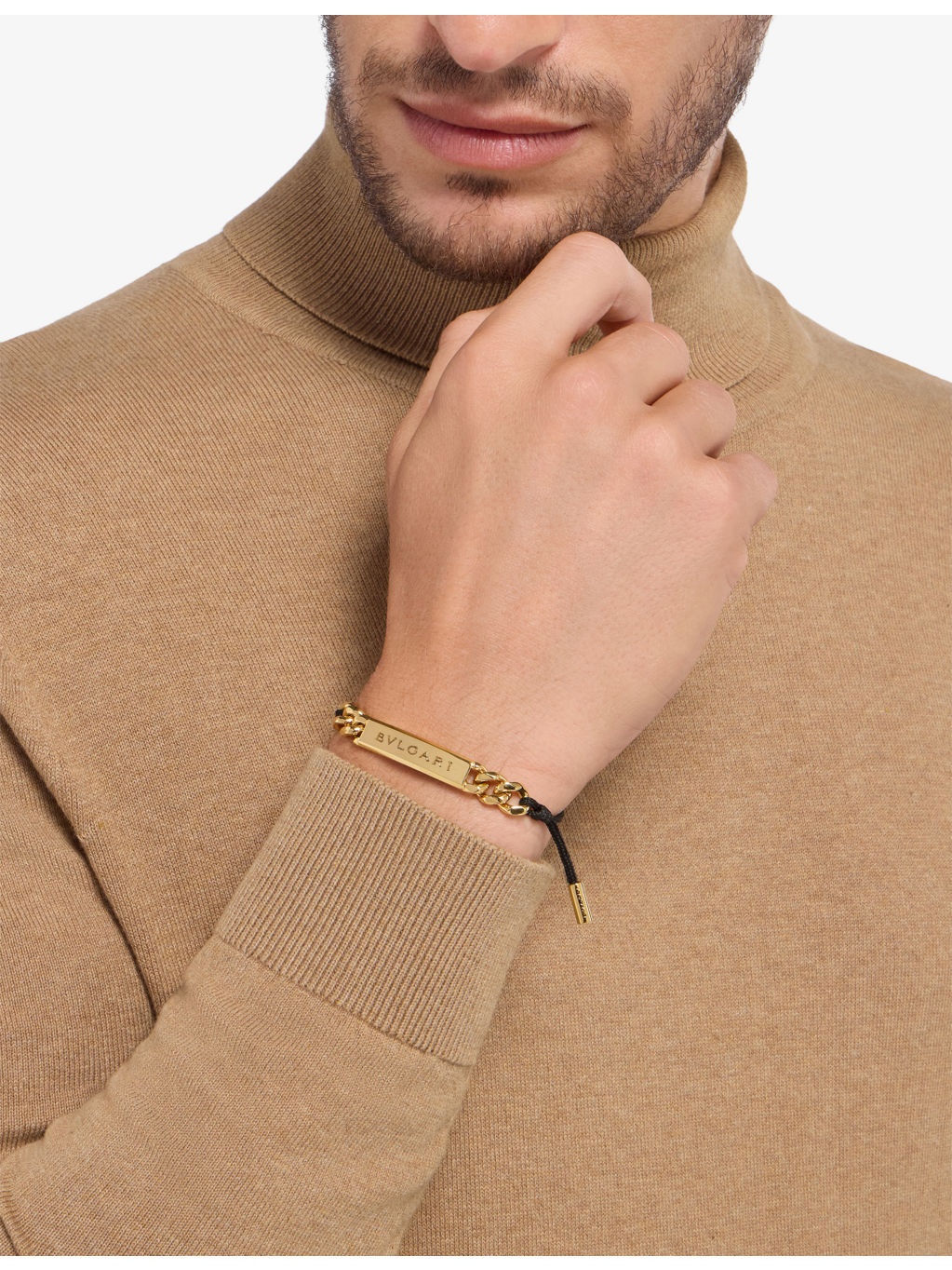 Bvlgari Bvlgari Engraved Gold-Plated Brass String Bracelet - 2