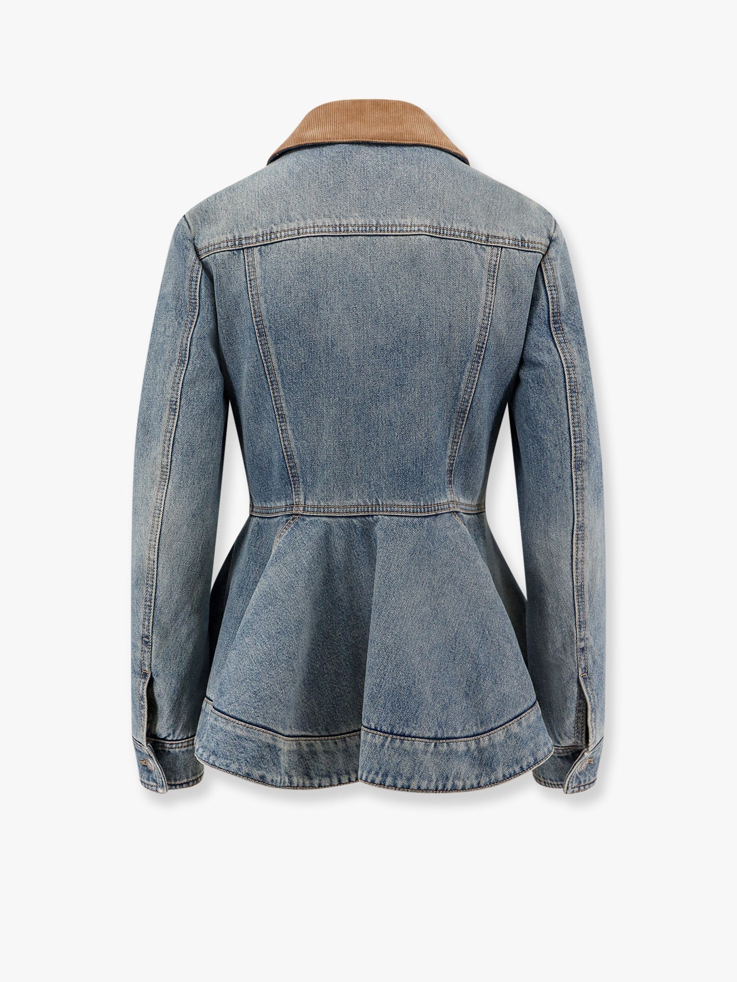 Alexander Mcqueen Denim Jacket With Volant - 5