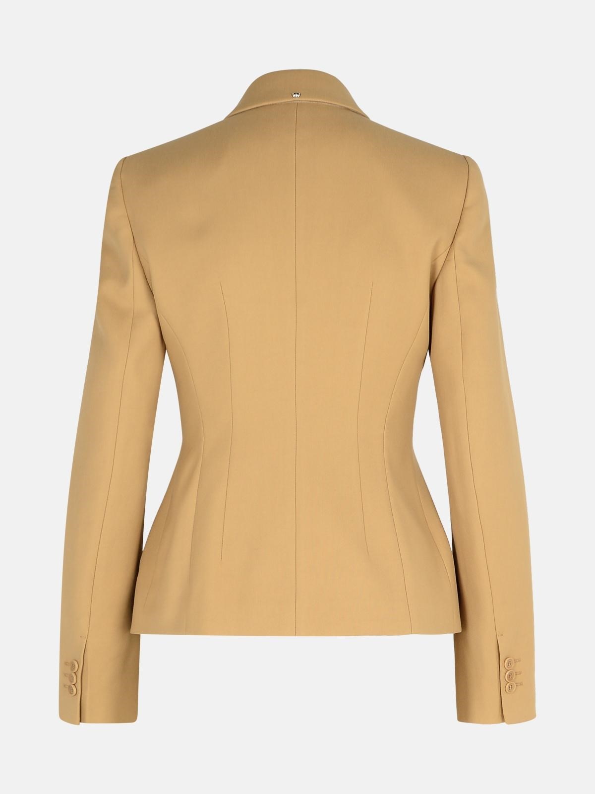 'CABLO' BEIGE COTTON BLEND BLAZER - 3