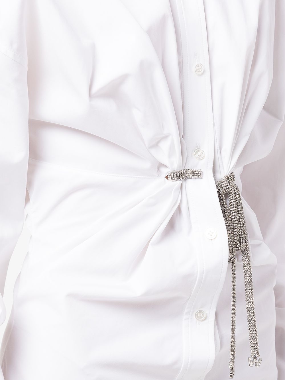 twist-front shirt mini dress - 5