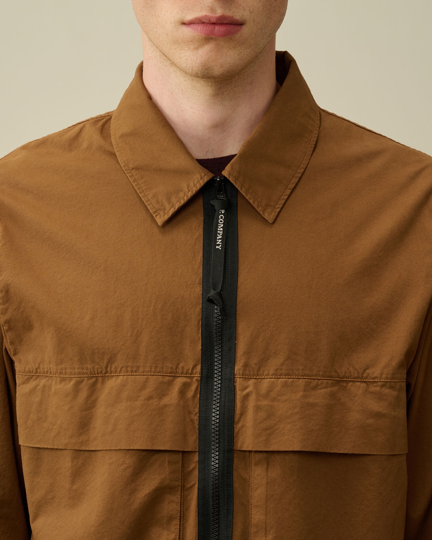 Organic Gabardine Zipped Utility Overshirt - 5