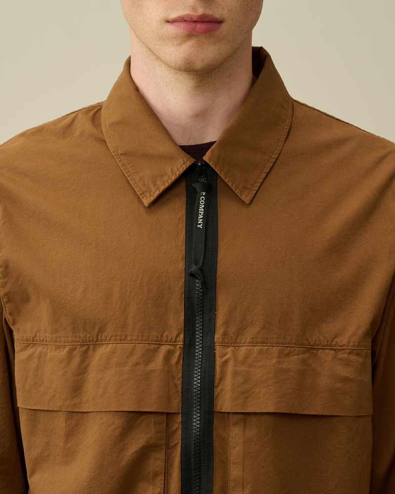 Organic Gabardine Zipped Utility Overshirt 5