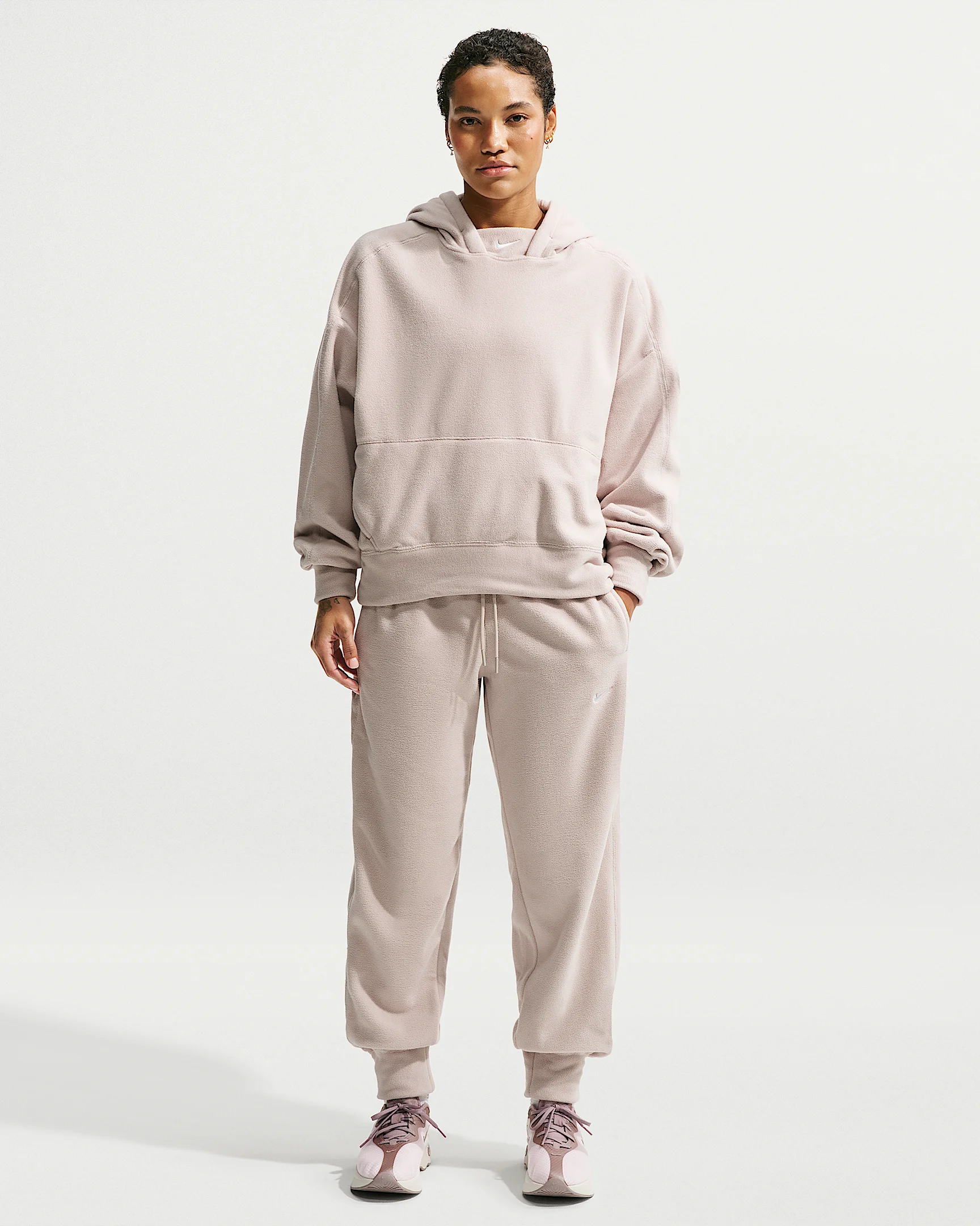 Nike One Women's Therma-FIT Mid-Rise Fleece Joggers - 1
