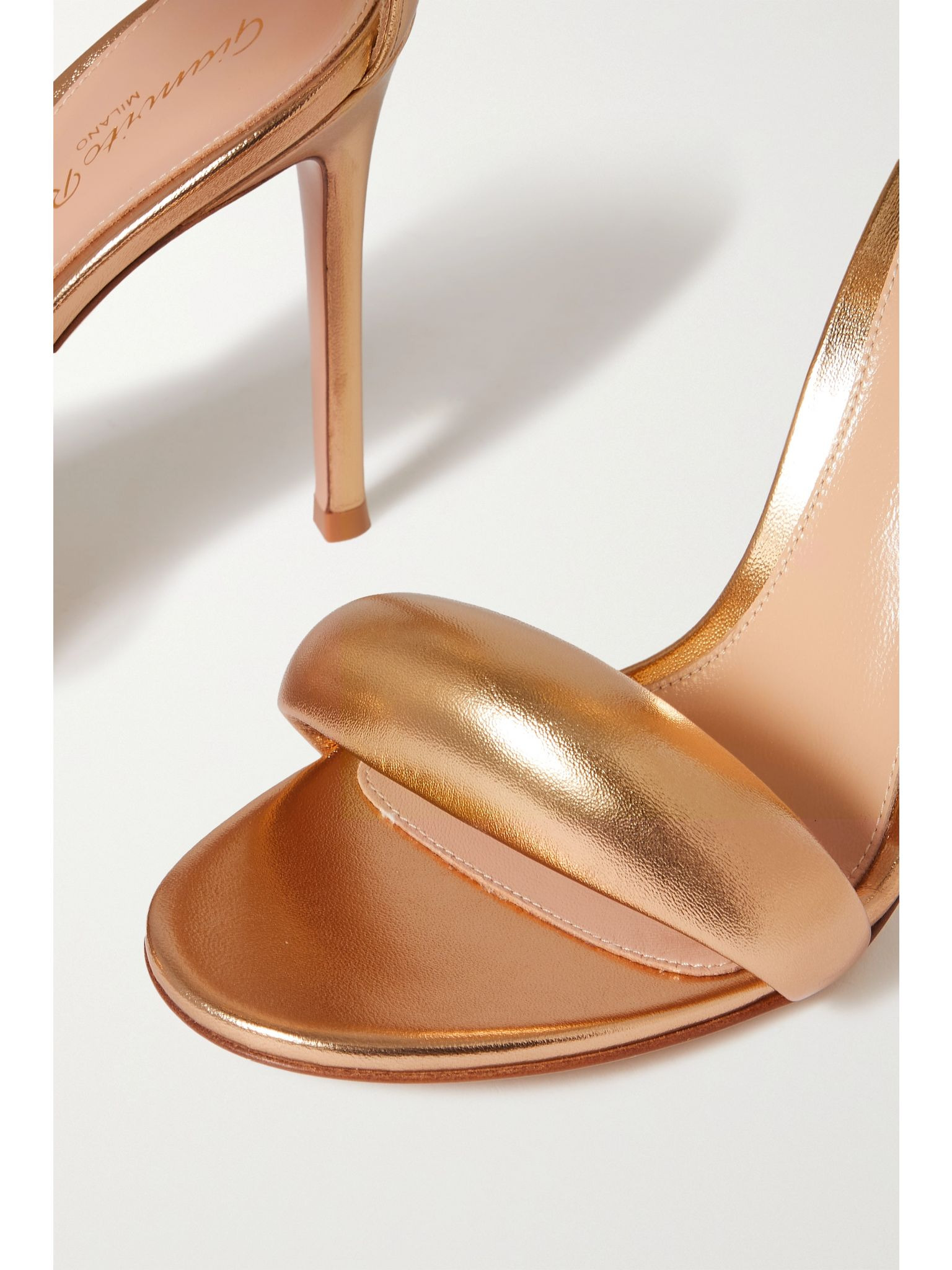 BIJOUX 105 metallic leather sandals Gold - 4