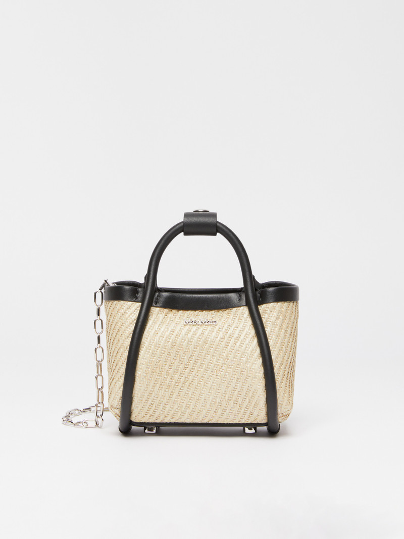 SUMMERMINI Raffia-effect fabric mini Marine bag 1