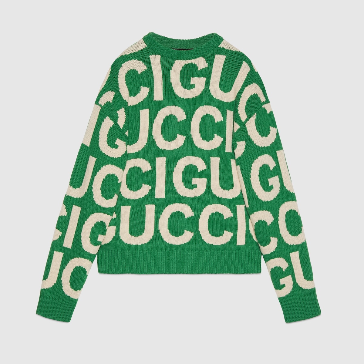 Wool sweater with Gucci intarsia - 1