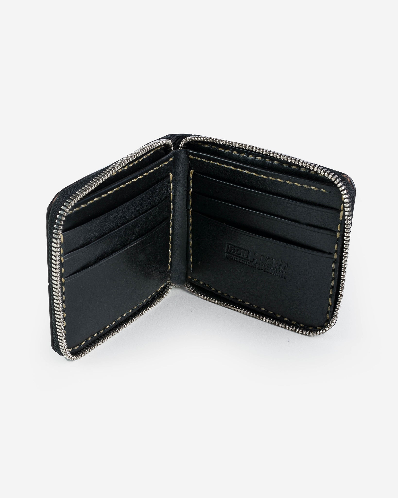 IHG-090-GRN Zip-Secured Shell Cordovan Wallet - Green - 3