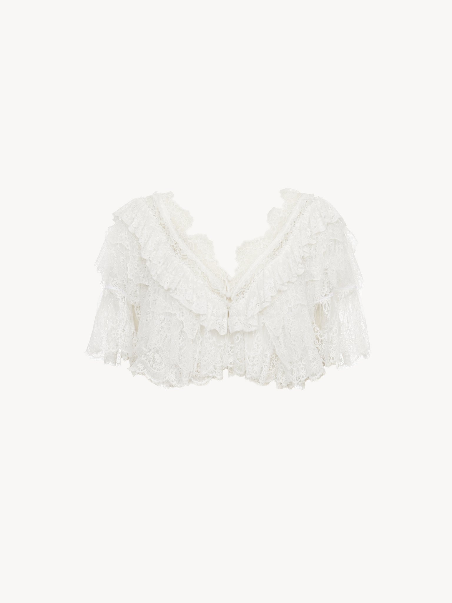 HERITAGE V-NECK LACE TOP - 2