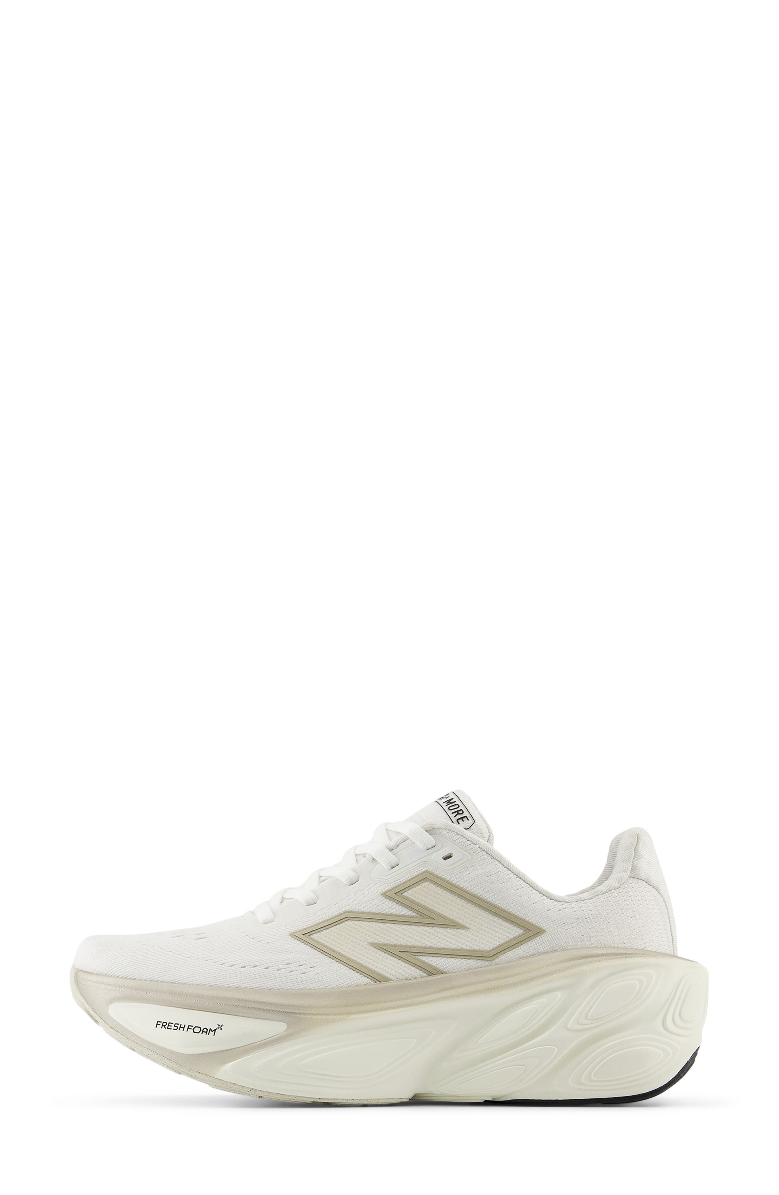 New Balance Fresh Foam X More v5 Running Shoe in White/Sea Salt at Nordstrom - 5