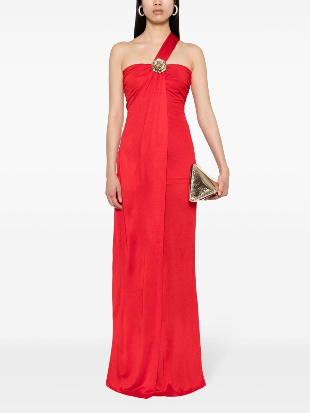 ワンピース Blumarine SS25 Blumarine Dresses (P522A629A N0729) One-shoulder Dress In Silk Georgette | Blumarine