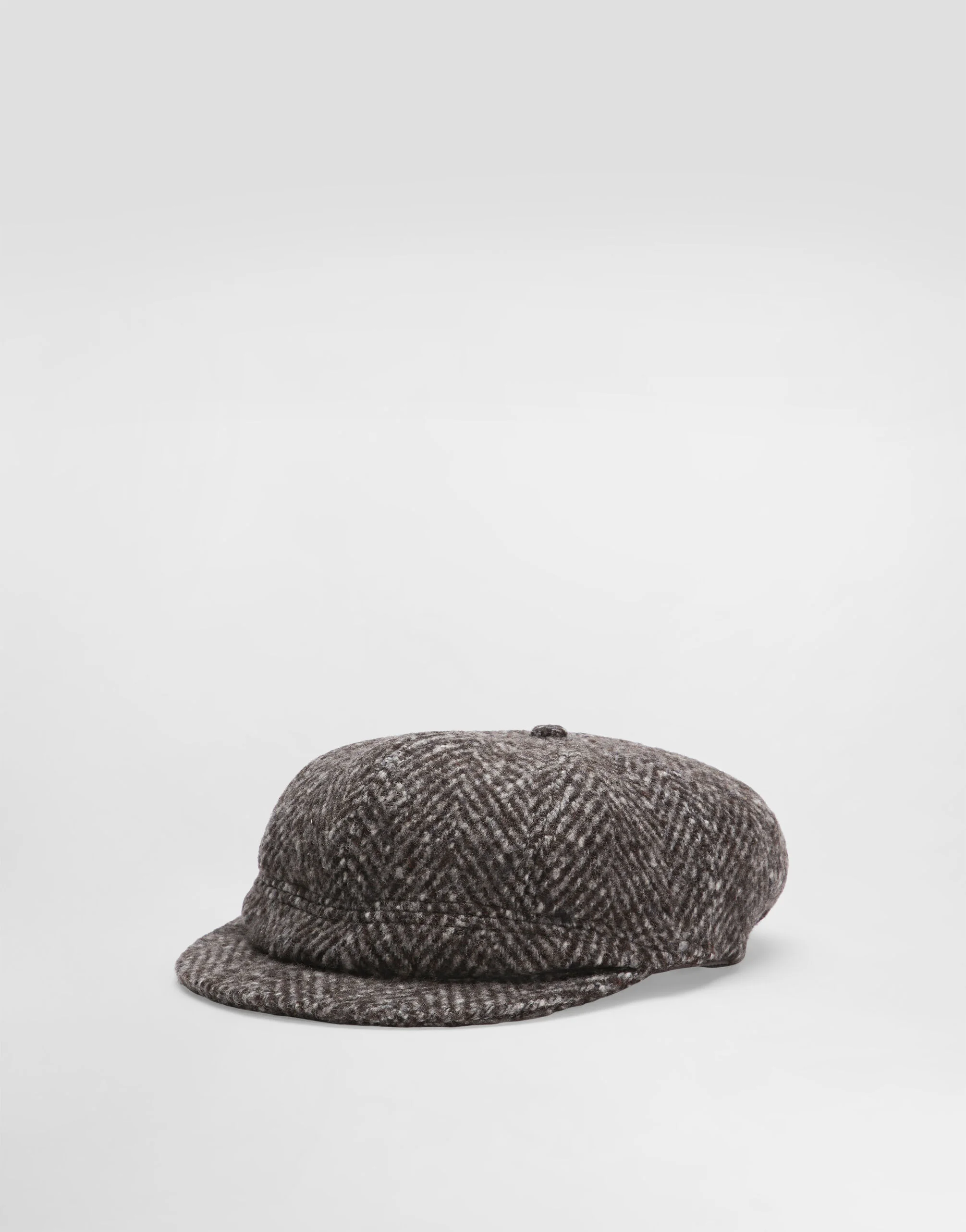 Flat cap in herringbone wool - 1