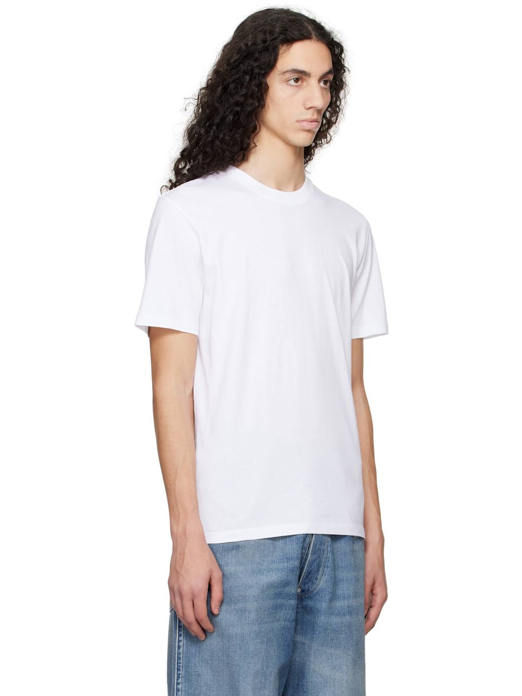 Three-Pack White Cotton T-shirts - 2