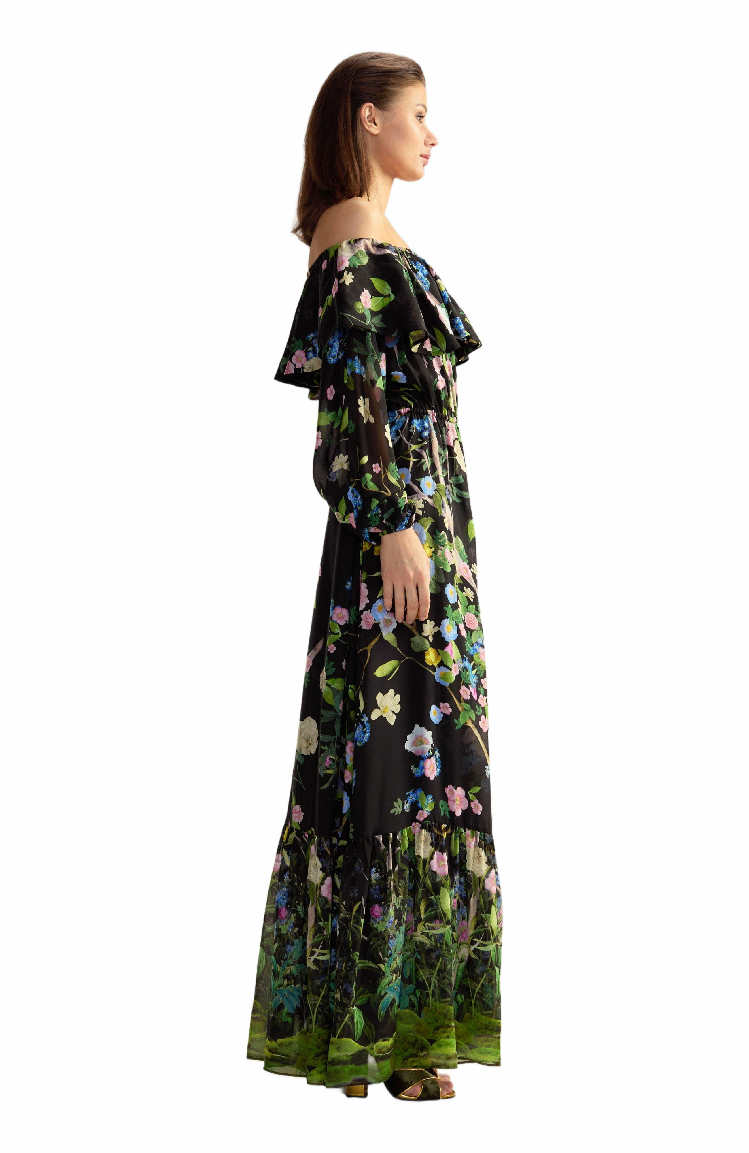 Cynthia Rowley Ophelia Dress in Black Floral at Nordstrom - 3