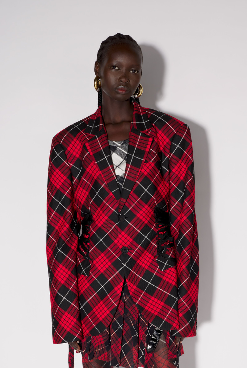Jean Paul Gaultier THE RED TARTAN SUIT JACKET outlook