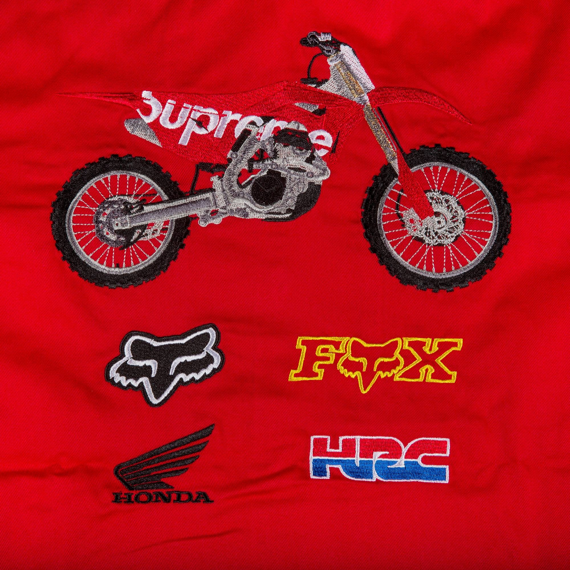 Supreme x Honda Fox Racing Work Shirt 'Red' - 3